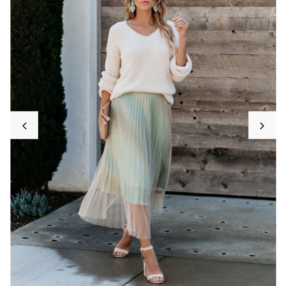 VICI NWT you deserve it tulle midi skirt small